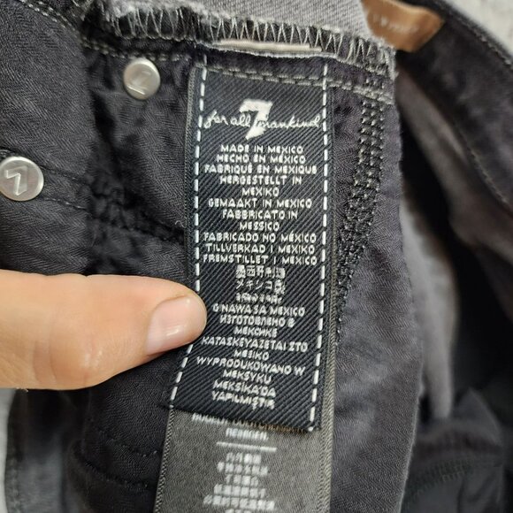 7 For All Mankind Jeans Womens 32 Josefina Gray Stretch Mid Rise Button Fly Luxe - Picture 13 of 16